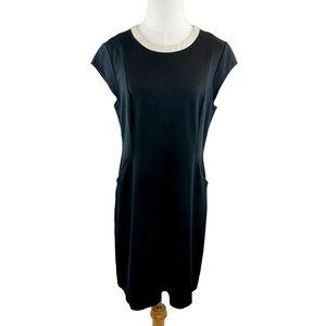 Kate Spade Daria Cap Sleeve Black Shift Dress